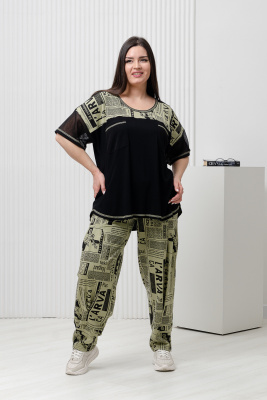 Костюм женский 9245 газета олива