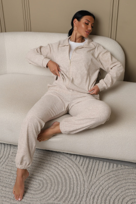 Костюм женский махровый КМБ01 бежевый