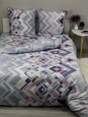 КПБ 1,5 сп бязь 120гр/м2 Текстильная коллекция стильные ромбы 1